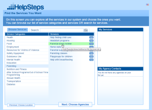 The original HelpSteps.com web interface