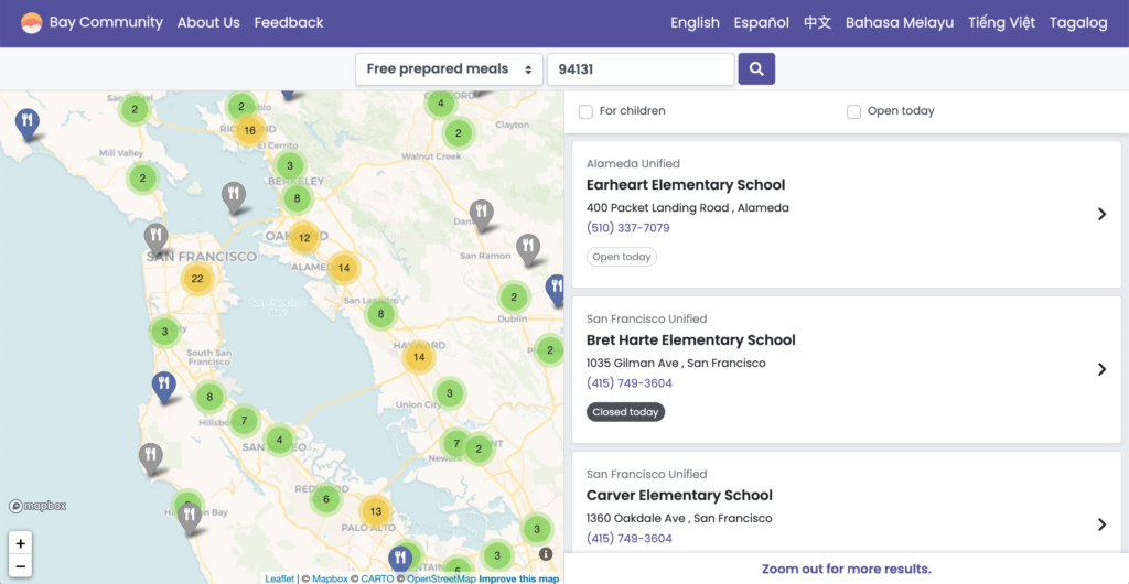 Bay Area Community Resource Map